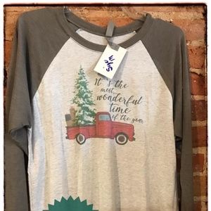 Christmas shirt 3/4 sleeve